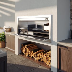 Northern Flame 1500 Stainless Steel Wood & Gas Combo Braai