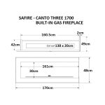 SAFire – Canto Two Built-in Gas Fireplace