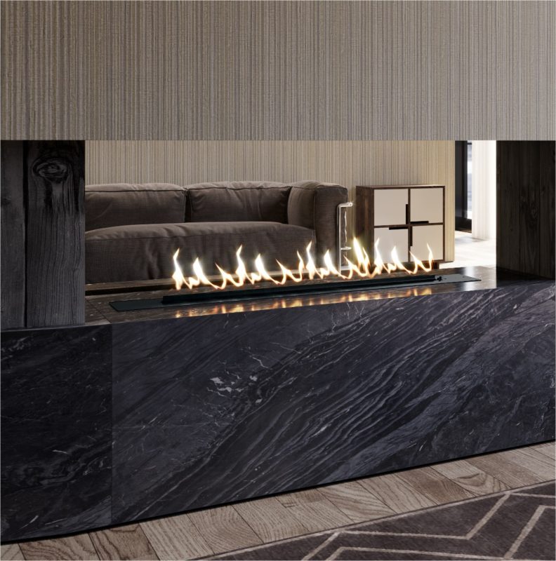 SAFire – Drop-in Cleanburn Gas Burner Black