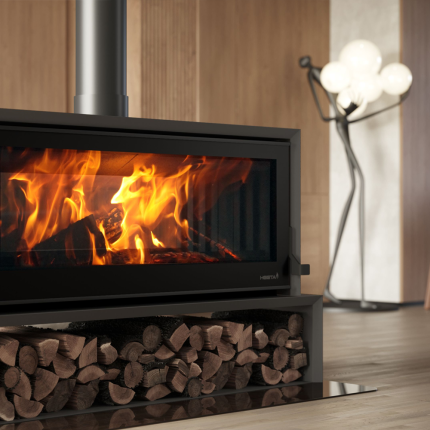 SAfire Heeta 1200 Double Sided Bevel Wood Fireplace
