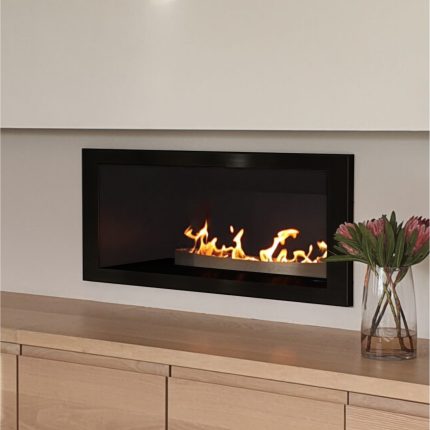 SAFire – Linear Built-in Gas Fireplace Black