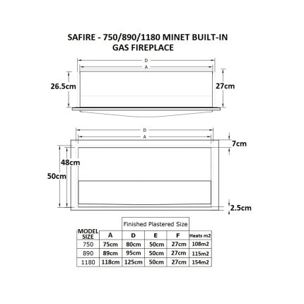 SAFire – Minet Built-in Gas Fireplace