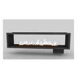 SAFire – See Through Linear Built-in Gas Fireplace Black
