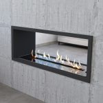 SAFire – See Through Linear Built-in Gas Fireplace Black