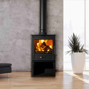 Sentinel Ottawa Square 12 with Log Stand 12KW Freestanding Fireplace