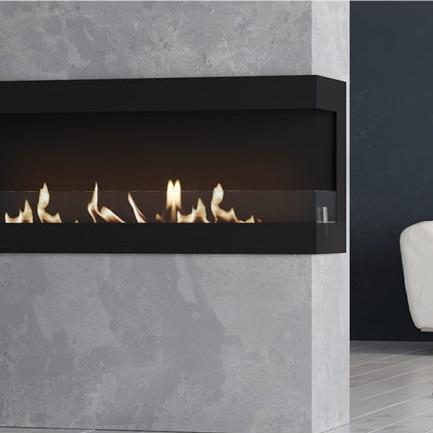 SAFire Canto Two built-in gas fireplace installed in a modern South African home