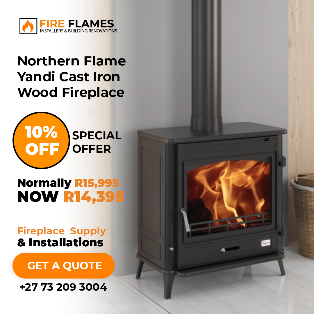 cast iron wood heater — freestanding closed-combustion model for SA homes