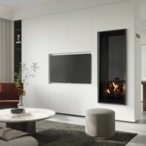 Hydrofire Pureview Skyline Flueless Gas Fireplace with Remote
