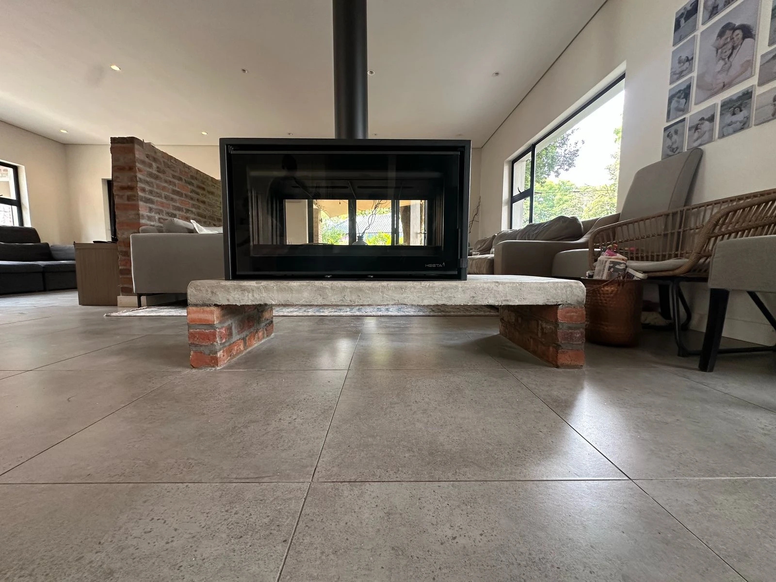Fire Flames Heeta fireplace installation