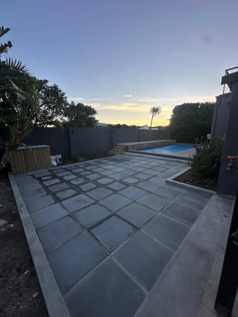 Paved garden area finished by our team