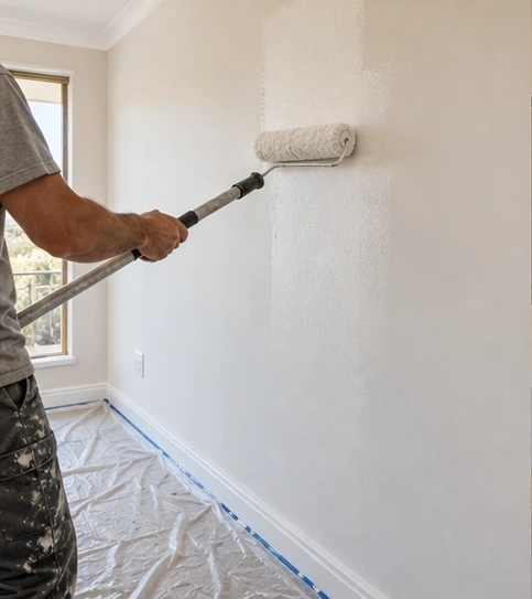 Illustration of interior painting work